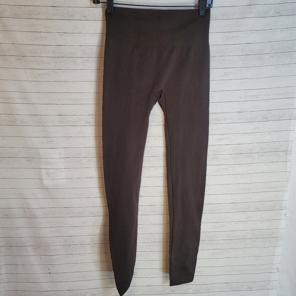 ONE5ONE BROWN FLEECE LINED LEGGINGS, sz SMALL/MEDIUM - Picture 7 of 9